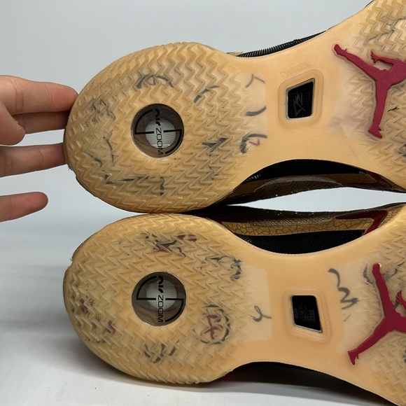 USED Men’s Nike Air Jordan 36 Rui Hachimura Black Samurai DO2494-260 No Box - Picture 6 of 7